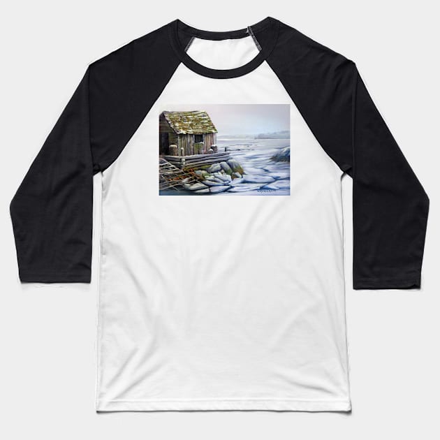 Fishing Shack Baseball T-Shirt by Wayne2015